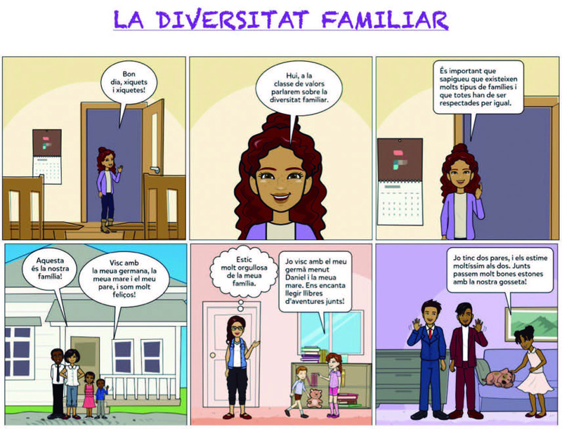 Còmic La diversitat familiar