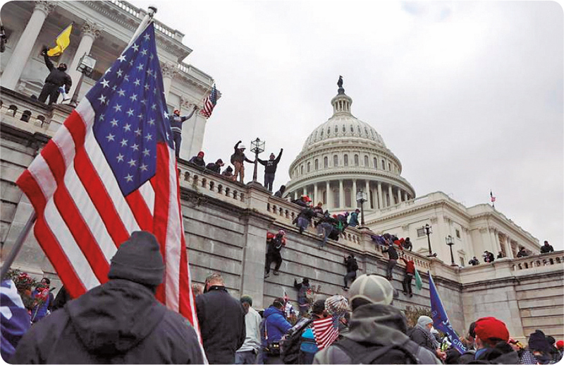 Seguidores de Donald Trump asaltan el Capitolio de EE.UU. 6 de enero de 2021. (Fuente: REUTERS/Jim Urquhart